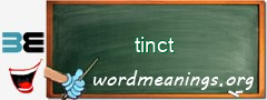 WordMeaning blackboard for tinct